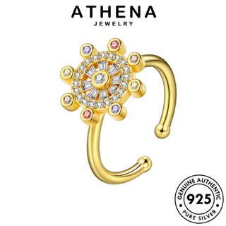 ATHENA JEWELRY แหวน โกลด์ มอยส์ซาไนท์ ไดมอนด์ ต้นฉบับ เครื่องประดับ เงิน ผู้หญิง แท้ 925 หางเสือ Silver เกาหลี เครื่องประดับ แฟชั่น R548