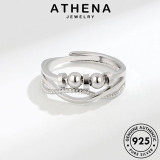 ATHENA JEWELRY เกาหลี Silver ข้ามสองชั้นอย่างง่าย 925 เครื่องประดับ เครื่องประดับ ผู้หญิง แหวน ต้นฉบับ แท้ แฟชั่น เงิน R561