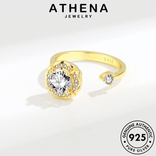 ATHENA JEWELRY มอยส์ซาไนท์ แท้ เกาหลี แหวน เครื่องประดับ โกลด์ เครื่องประดับ 925 ไดมอนด์ แฟชั่น Silver ผู้หญิง เงิน ดอกไม้ ต้นฉบับ R565