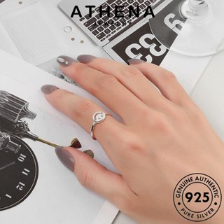 ATHENA JEWELRY แท้ Silver ทอง ต้นฉบับ เครื่องประดับ เกาหลี เครื่องประดับ เงิน ผู้หญิง แหวน 925 แฟชั่น ใบหน้ายิ้มง่าย R603