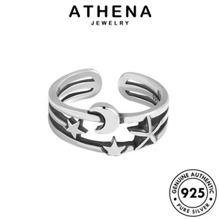 ATHENA JEWELRY แท้ เครื่องประดับ เกาหลี เครื่องประดับ ผู้หญิง ดาวเดือน ต้นฉบับ เงิน 925 แฟชั่น แหวน ออกแบบ Silver R607