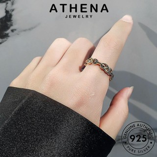 ATHENA JEWELRY เกาหลี เครื่องประดับ Silver แท้ ผู้หญิง สายแฟชั่น 925 เครื่องประดับ เงิน ทอง แฟชั่น แหวน ต้นฉบับ R572