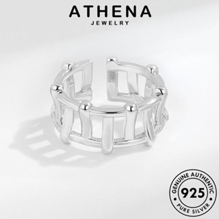 ATHENA JEWELRY เครื่องประดับ ต้นฉบับ รั้วมินิมอล แท้ แหวน เครื่องประดับ ทอง 925 Silver ผู้หญิง แฟชั่น เกาหลี เงิน R577