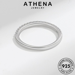 ATHENA JEWELRY แฟชั่น เงิน แท้ ต้นฉบับ ผู้หญิง แหวน เครื่องประดับ เรียบง่าย มอยส์ซาไนท์ไดมอนด์ เกาหลี Silver เครื่องประดับ 925 R583