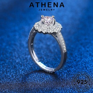 ATHENA JEWELRY แฟชั่น เครื่องประดับ ต้นฉบับ เงิน มอยส์ซาไนท์ไดมอนด์ ดอกไม้ แท้ ผู้หญิง แหวน 925 เครื่องประดับ เกาหลี Silver R627