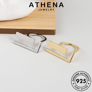 ATHENA JEWELRY Silver แหวน เงิน เครื่องประดับ เครื่องประดับ แฟชั่น แท้ 925 โลหะรูปทรงเรขาคณิต ผู้หญิง ต้นฉบับ เกาหลี ทอง R643