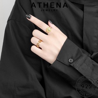 ATHENA JEWELRY แฟชั่น เงิน แท้ ต้นฉบับ Silver เกาหลี 925 เส้นที่เรียบง่าย ผู้หญิง แหวน เครื่องประดับ เครื่องประดับ ทอง R650