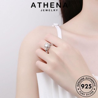 ATHENA JEWELRY ต้นฉบับ มอยส์ซาไนท์ไดมอนด์ เครื่องประดับ แฟชั่น เครื่องประดับ ผู้หญิง Silver แหวน 925 เงิน ดอกไม้ แท้ เกาหลี R613