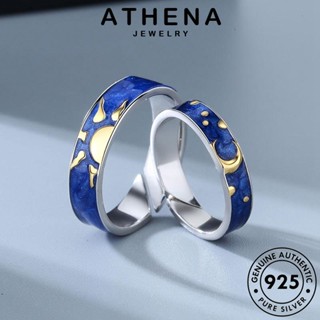 ATHENA JEWELRY เกาหลี แท้ เงิน แฟชั่น ต้นฉบับ 925 เครื่องประดับ แหวน เครื่องประดับ Silver ท้องฟ้าเต็มไปด้วยดวงดาวแฟชั่น คู่รัก R615