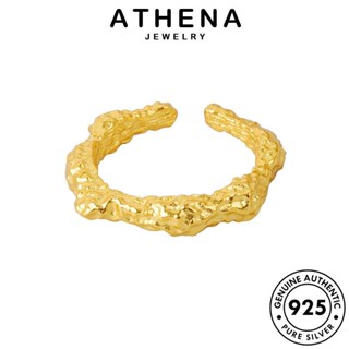 ATHENA JEWELRY ทอง ต้นฉบับ ผู้หญิง เครื่องประดับ พื้นผิวบุคลิกภาพ เครื่องประดับ Silver แหวน เงิน 925 แท้ เกาหลี แฟชั่น R677