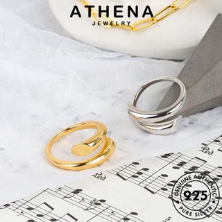 ATHENA JEWELRY เครื่องประดับ เครื่องประดับ ผู้หญิง เงิน ครอสโอเวอร์บุคลิกภาพ 925 ต้นฉบับ ทอง Silver แหวน แท้ เกาหลี แฟชั่น R681