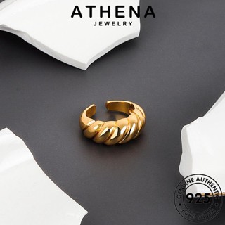 ATHENA JEWELRY ทอง แหวน เครื่องประดับ เครื่องประดับ เงิน ผู้หญิง บิด แฟชั่น เกาหลี 925 Silver ต้นฉบับ แท้ R682