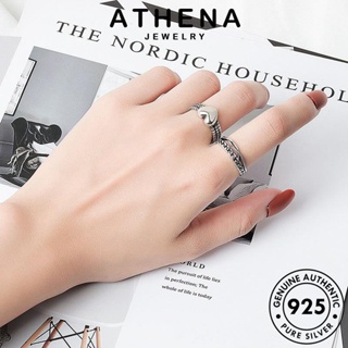 ATHENA JEWELRY ผู้หญิง ต้นฉบับ เครื่องประดับ 925 เกาหลี เครื่องประดับ แท้ แฟชั่น หัวใจย้อนยุค แหวน Silver เงิน R686