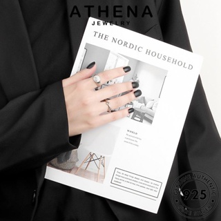 ATHENA JEWELRY ต้นฉบับ เกาหลี เครื่องประดับ 925 แหวน Silver เงิน แฟชั่น ทอง ผู้หญิง แท้ ก๋วยเตี๋ยวเส้นกว้างง่ายๆ เครื่องประดับ R690