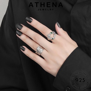 ATHENA JEWELRY 925 เครื่องประดับ เงิน เครื่องประดับ แหวน ผู้หญิง เกาหลี ทองมรกต แฟชั่น Silver แท้ บุคลิกภาพ ต้นฉบับ R691