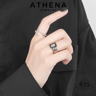 ATHENA JEWELRY เกาหลี เงิน แท้ ต้นฉบับ ผู้หญิง เครื่องประดับ แฟชั่น ทอง แหวน จดหมายสร้างสรรค์ เครื่องประดับ 925 Silver R652