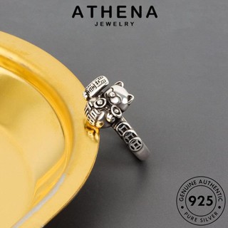 ATHENA JEWELRY เงิน Silver เครื่องประดับ ผู้หญิง เกาหลี ต้นฉบับ แฟชั่น แท้ 925 เครื่องประดับ แหวน แมวนำโชคส่วนบุคคล R656