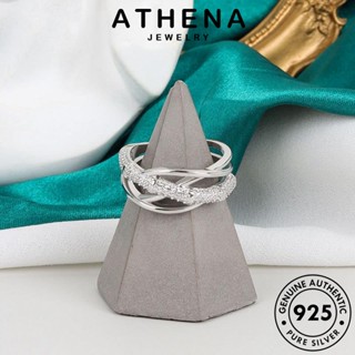 ATHENA JEWELRY ครอสโอเวอร์บุคลิกภาพ แหวน เครื่องประดับ ต้นฉบับ 925 ผู้หญิง เงิน ทอง แท้ Silver เครื่องประดับ แฟชั่น เกาหลี R660