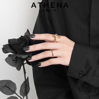 ATHENA JEWELRY เงิน เกาหลี แหวน 925 แฟชั่น เครื่องประดับ แท้ เครื่องประดับ ผู้หญิง Silver ต้นฉบับ ลูกปัด ทอง R669