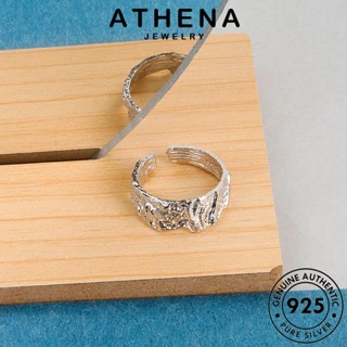 ATHENA JEWELRY Silver เครื่องประดับ แฟชั่น 925 ทอง เงิน แท้ แหวน เกาหลี ผู้หญิง เครื่องประดับ พื้นผิวที่ผิดปกติ ต้นฉบับ R675