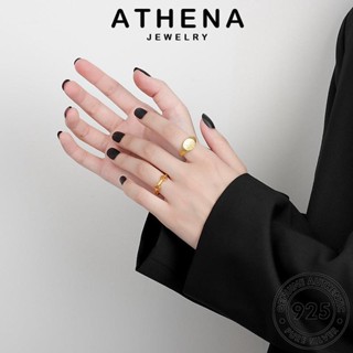 ATHENA JEWELRY เครื่องประดับ แหวน ห่วงโซ่กลวง เกาหลี Silver ทอง เงิน แท้ เครื่องประดับ 925 ต้นฉบับ แฟชั่น ผู้หญิง R713