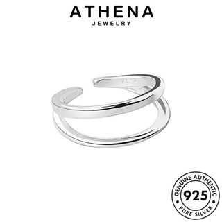 ATHENA JEWELRY เงิน ต้นฉบับ บุคลิกภาพสองชั้น เกาหลี ผู้หญิง แหวน 925 เครื่องประดับ Silver ทอง เครื่องประดับ แท้ แฟชั่น R722