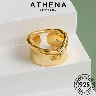 ATHENA JEWELRY เครื่องประดับ แท้ Silver แหวน ทอง เงิน ต้นฉบับ สองชั้นผิดปกติ แฟชั่น เครื่องประดับ ผู้หญิง 925 เกาหลี R725