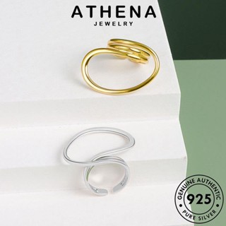 ATHENA JEWELRY ต้นฉบับ แท้ ผู้หญิง เครื่องประดับ แฟชั่น เกาหลี เรขาคณิตฝรั่งเศส เครื่องประดับ แหวน เงิน Silver ทอง 925 R728