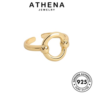 ATHENA JEWELRY แหวน เครื่องประดับ เกาหลี ผู้หญิง เครื่องประดับ 925 เรขาคณิตบุคลิกภาพ แฟชั่น Silver ทอง เงิน ต้นฉบับ แท้ R729