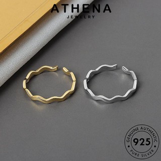 ATHENA JEWELRY ผู้หญิง แท้ เกาหลี ต้นฉบับ บิดง่าย เครื่องประดับ Silver แหวน 925 เครื่องประดับ ทอง เงิน แฟชั่น R733