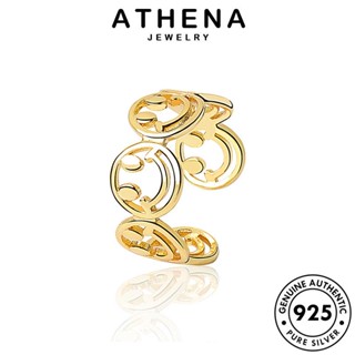 ATHENA JEWELRY แฟชั่น แหวน ทอง ผู้หญิง Silver ต้นฉบับ เกาหลี อารมณ์ยิ้ม เงิน เครื่องประดับ 925 เครื่องประดับ แท้ R744