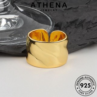 ATHENA JEWELRY เงิน เครื่องประดับ ต้นฉบับ แท้ 925 เครื่องประดับ ผู้หญิง แหวน ทอง เกาหลี Silver ไม่สม่ำเสมอ แฟชั่น R745