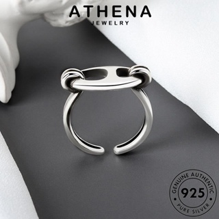 ATHENA JEWELRY ข้ามย้อนยุค แฟชั่น เงิน แท้ เกาหลี แหวน เครื่องประดับ เครื่องประดับ ผู้หญิง 925 Silver ต้นฉบับ R748