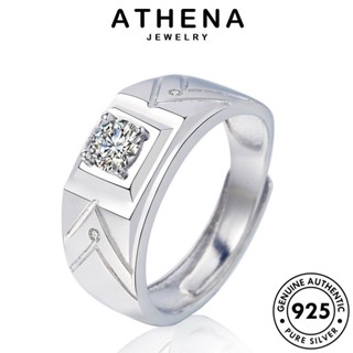 ATHENA JEWELRY เครื่องประดับ เครื่องประดับ แหวน ไดมอนด์ เงิน Silver แฟชั่น ผู้ชาย โกลด์ เกาหลี 925 แฟชั่น มอยส์ซาไนท์ แท้ ต้นฉบับ R765