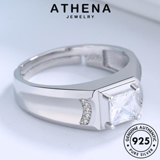 ATHENA JEWELRY เครื่องประดับ 925 เครื่องประดับ เกาหลี ไดมอนด์ แฟชั่น แฟชั่น เงิน ต้นฉบับ Silver แหวน มอยส์ซาไนท์ โกลด์ ผู้ชาย แท้ R768