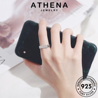 ATHENA JEWELRY ต้นฉบับ เครื่องประดับ แฟชั่น เครื่องประดับ เกาหลี แหวน เงิน ตัวอักษรภาษาอังกฤษย้อนยุค แท้ 925 Silver ผู้หญิง R794