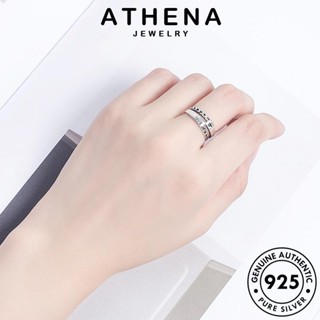 ATHENA JEWELRY รูปดาวห้าแฉก เงิน เครื่องประดับ ผู้หญิง 925 เกาหลี Silver แท้ แบล็คไดมอนด์ออบซิเดียน ต้นฉบับ แฟชั่น เครื่องประดับ แหวน R800