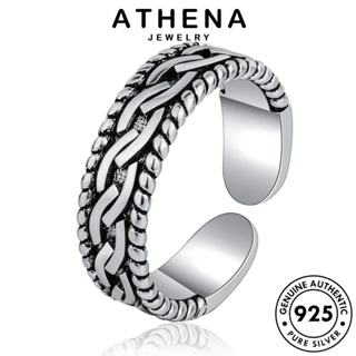 ATHENA JEWELRY ผู้หญิง 925 แหวน เครื่องประดับ Silver บิดย้อนยุค เครื่องประดับ แฟชั่น แท้ ต้นฉบับ เกาหลี เงิน R805