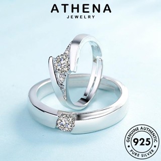 ATHENA JEWELRY เงิน Silver เกาหลี ต้นฉบับ แหวน เครื่องประดับ เครื่องประดับ แฟชั่น 925 มอยส์ซาไนท์ไดมอนด์ แท้ คู่รัก แฟชั่น R807