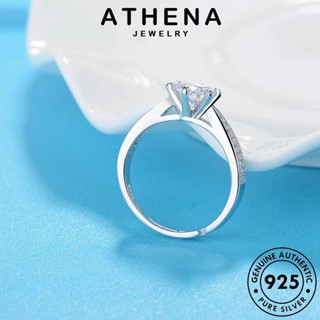 ATHENA JEWELRY เครื่องประดับ Silver แฟชั่น แหวน ต้นฉบับ ไดมอนด์ 925 ผู้หญิง เกาหลี เครื่องประดับ คลาสสิก เงิน โกลด์ แท้ มอยส์ซาไนท์ R808