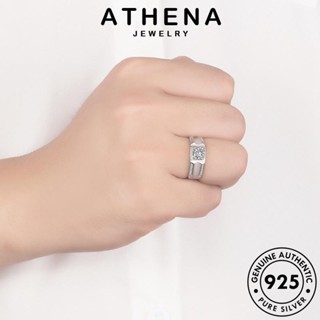 ATHENA JEWELRY ไดมอนด์ มอยส์ซาไนท์ ผู้ชาย เงิน เครื่องประดับ แท้ เครื่องประดับ โกลด์ เกาหลี แหวน 925 Silver แฟชั่น ต้นฉบับ บุคลิกภาพ R816