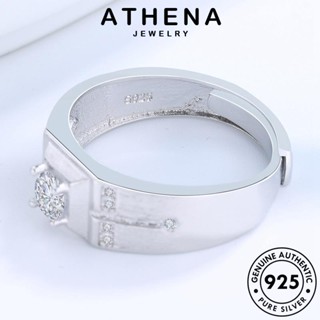 ATHENA JEWELRY มอยส์ซาไนท์ Silver เครื่องประดับ 925 แหวน แท้ ต้นฉบับ แฟชั่น เงิน โกลด์ ปัดง่าย เครื่องประดับ เกาหลี ไดมอนด์ ผู้ชาย R773