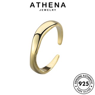 ATHENA JEWELRY แท้ ต้นฉบับ เครื่องประดับ Silver แฟชั่น ทอง แหวน ผู้หญิง เครื่องประดับ คลื่นบุคลิกภาพ เงิน เกาหลี 925 R778