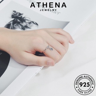 ATHENA JEWELRY แฟชั่น เงิน ยิ้มย้อนยุค ผู้หญิง เครื่องประดับ แท้ Silver 925 ต้นฉบับ เครื่องประดับ แหวน เกาหลี R788