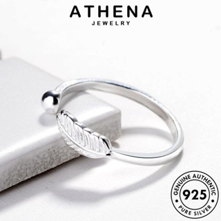 ATHENA JEWELRY ต้นฉบับ แฟชั่น เครื่องประดับ ผู้หญิง เครื่องประดับ แหวน เกาหลี เงิน แท้ 925 ขนนกแฟชั่น Silver R832