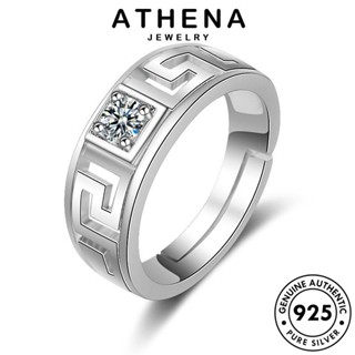 ATHENA JEWELRY ไดมอนด์ เครื่องประดับ แท้ 925 เครื่องประดับ แฟชั่น ต้นฉบับ เกาหลี มอยส์ซาไนท์ Silver แฟชั่น โกลด์ เงิน แหวน ผู้ชาย R835