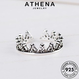 ATHENA JEWELRY แฟชั่น เงิน มงกุฎแฟชั่น แท้ แหวน 925 ต้นฉบับ เครื่องประดับ เกาหลี เครื่องประดับ ผู้หญิง Silver R843