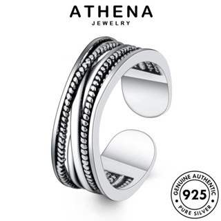 ATHENA JEWELRY แฟชั่น บิดย้อนยุค 925 เครื่องประดับ ผู้หญิง เกาหลี เครื่องประดับ Silver ต้นฉบับ แหวน เงิน แท้ R844