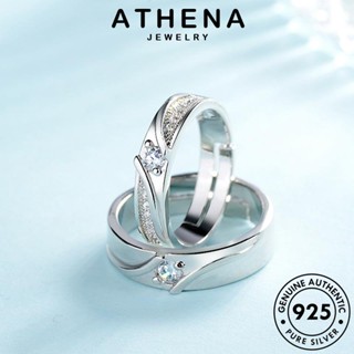 ATHENA JEWELRY เครื่องประดับ เงิน Silver 925 แฟชั่น แฟชั่น แท้ แหวน เกาหลี ต้นฉบับ คู่รัก มอยส์ซาไนท์ไดมอนด์ เครื่องประดับ R847