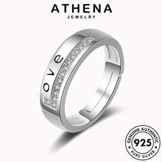 ATHENA JEWELRY Silver แฟชั่น ต้นฉบับ แหวน เครื่องประดับ 925 แท้ รัก มอยส์ซาไนท์ไดมอนด์ คู่รัก เกาหลี เงิน เครื่องประดับ R848